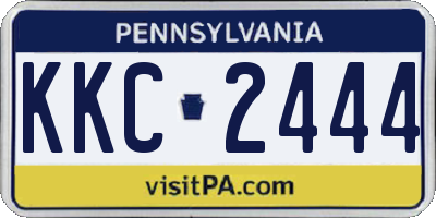 PA license plate KKC2444