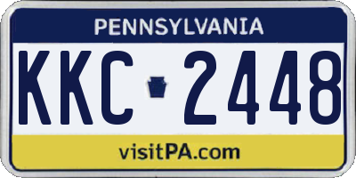 PA license plate KKC2448