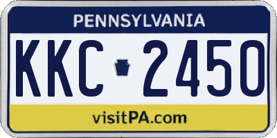 PA license plate KKC2450