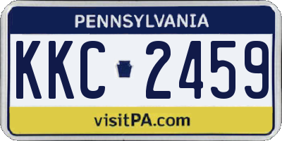PA license plate KKC2459