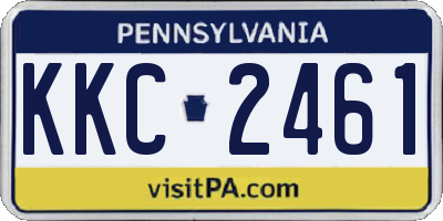 PA license plate KKC2461