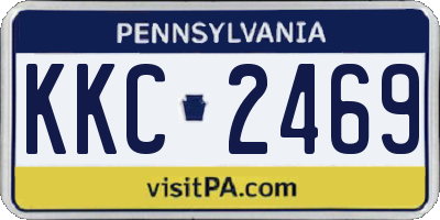 PA license plate KKC2469