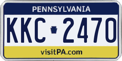 PA license plate KKC2470