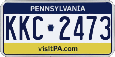 PA license plate KKC2473