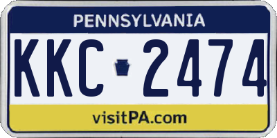 PA license plate KKC2474
