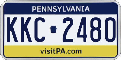 PA license plate KKC2480