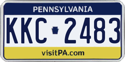 PA license plate KKC2483