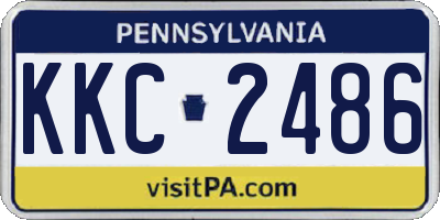 PA license plate KKC2486