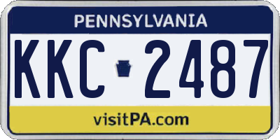 PA license plate KKC2487