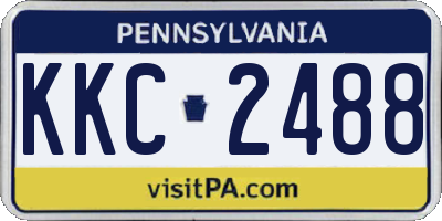 PA license plate KKC2488