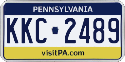 PA license plate KKC2489