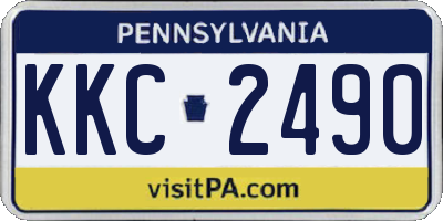 PA license plate KKC2490