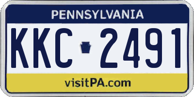 PA license plate KKC2491