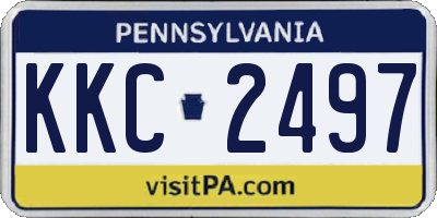 PA license plate KKC2497