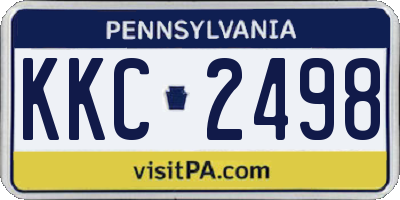 PA license plate KKC2498
