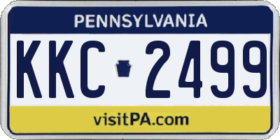 PA license plate KKC2499
