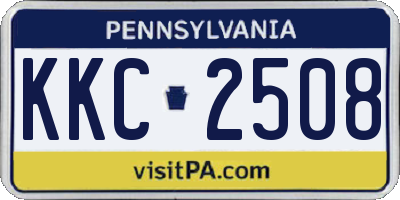 PA license plate KKC2508