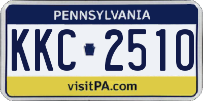 PA license plate KKC2510