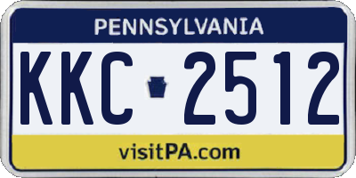 PA license plate KKC2512