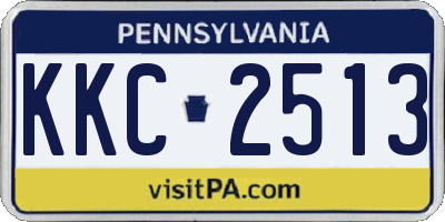 PA license plate KKC2513