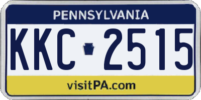 PA license plate KKC2515
