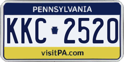 PA license plate KKC2520