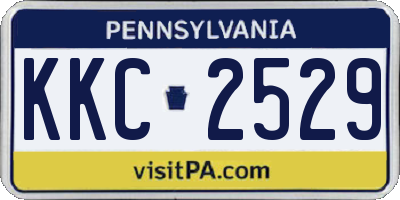 PA license plate KKC2529