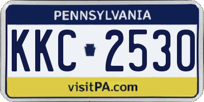 PA license plate KKC2530