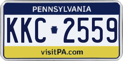 PA license plate KKC2559