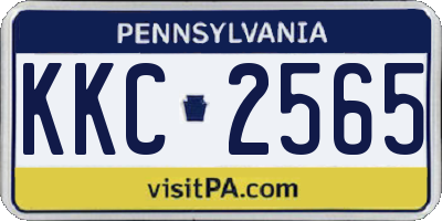 PA license plate KKC2565