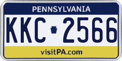 PA license plate KKC2566