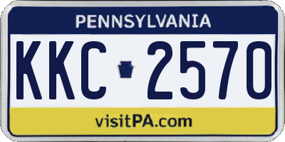 PA license plate KKC2570