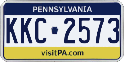 PA license plate KKC2573