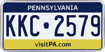 PA license plate KKC2579
