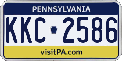 PA license plate KKC2586
