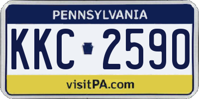 PA license plate KKC2590