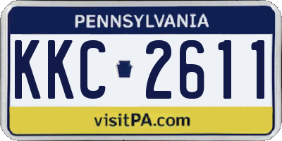 PA license plate KKC2611