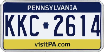 PA license plate KKC2614
