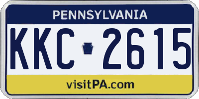 PA license plate KKC2615
