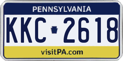 PA license plate KKC2618