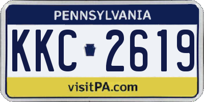 PA license plate KKC2619