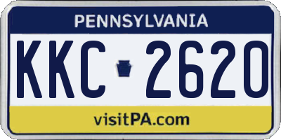 PA license plate KKC2620