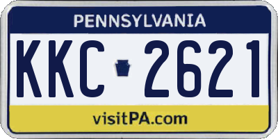 PA license plate KKC2621