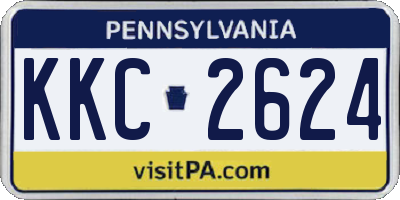 PA license plate KKC2624