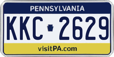 PA license plate KKC2629