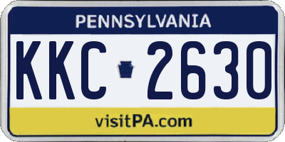 PA license plate KKC2630