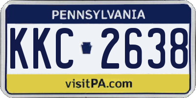 PA license plate KKC2638