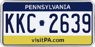 PA license plate KKC2639