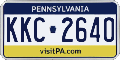 PA license plate KKC2640