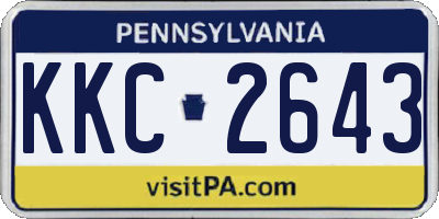PA license plate KKC2643